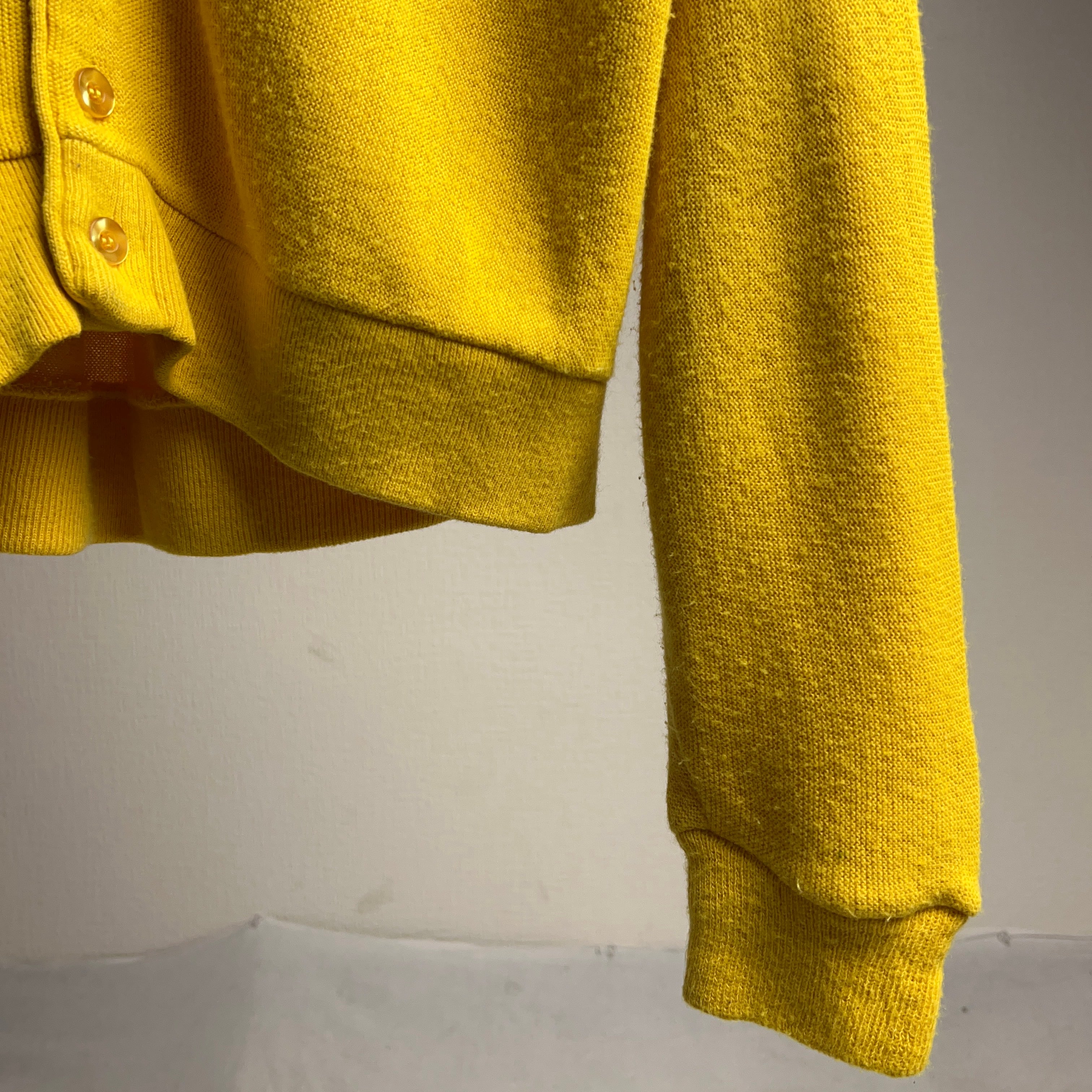 70's SEARS Knit Cardigan Yellow SIZE L 70年代 シアーズ 70's SEARS Knit Cardigan Yellow SIZE L 70年代 シアーズ