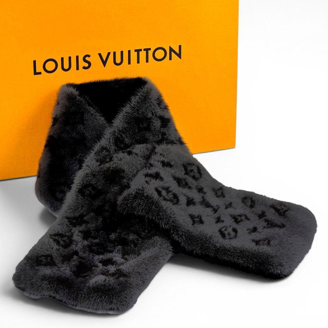 LOUIS VUITTON ルイヴィトン モノグラム リバース ミンク マフラー | BARIS