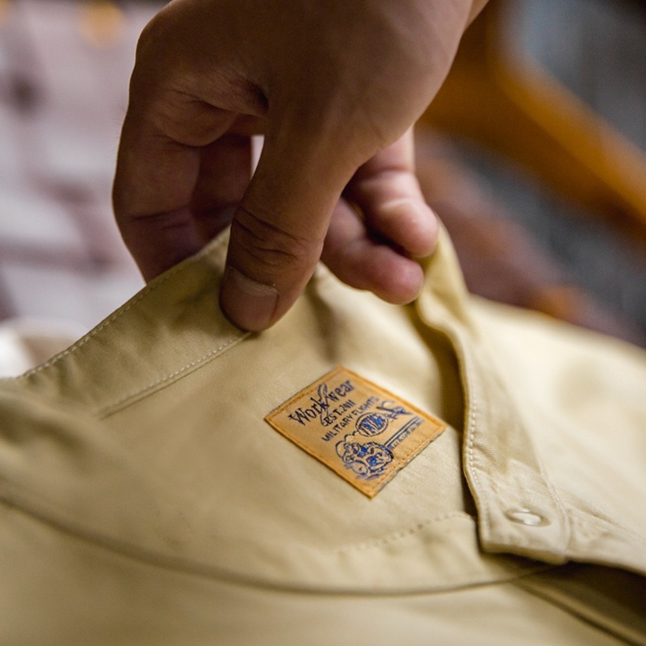 Band Collar Long Sleeve Shirt ◇2color H0173