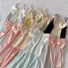 ルームウェア レディース パジャマ 部屋着 寝巻き ナイトウェア ロング ロング丈  リボン   かわいい 大人可愛い シンプル カジュアル おしゃれ お洒落 大人可愛い 大人女子 こなれ感 ラフ ラブリー キュート ガーリー 主役級 存在感 抜け感 無地  20代 30代 レディース 女子会 お泊まり 休日 着回し 普段使い 重ね着 韓国 韓国系 オルチャン スタイル 楽ちん