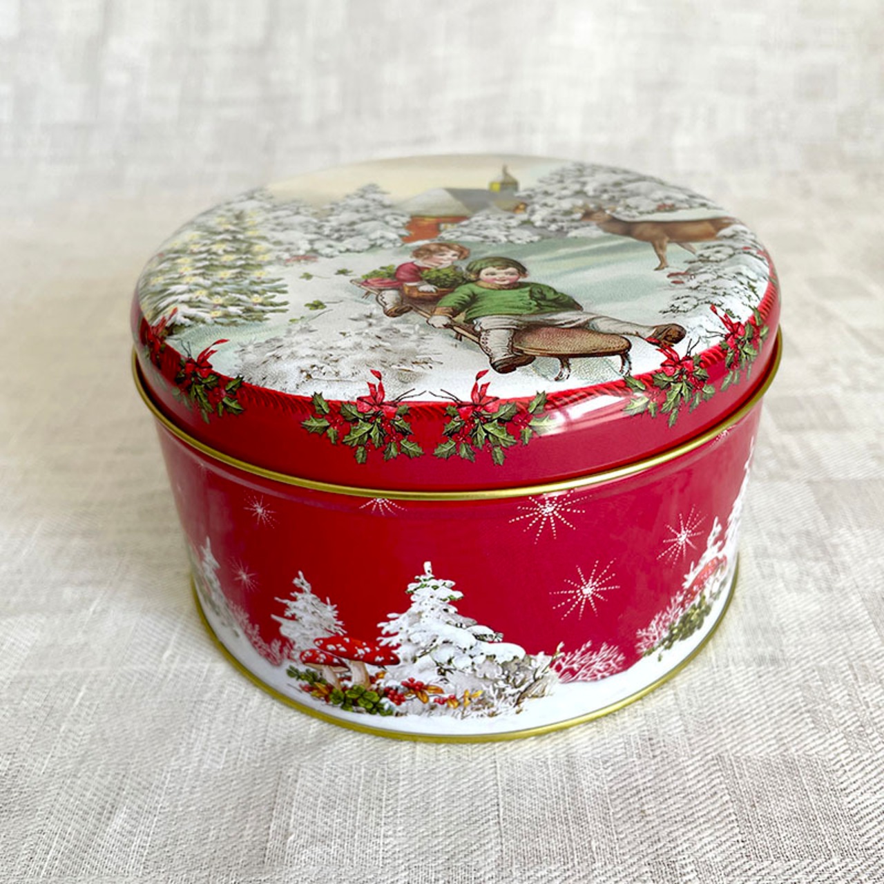 ビレロイ＆ボッホ　クリスマス缶大　3個セットの小1個   未使用品　希少　Villeroy & Boch ビスケットボックス 12otdt14-3