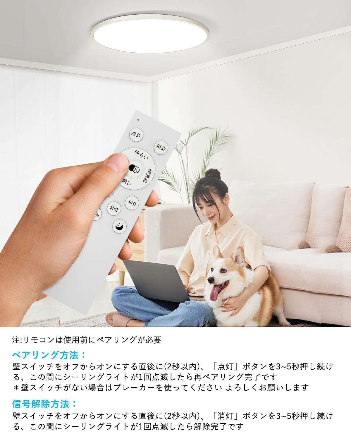 新着商品】照明 リモコン シーリングライト リモコン Antree Coizabera