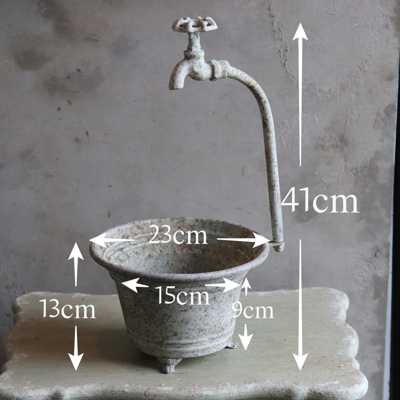 植木鉢　ロピネスタンドポットSGY 　アンティーク調　シャビーシック　オシャレ