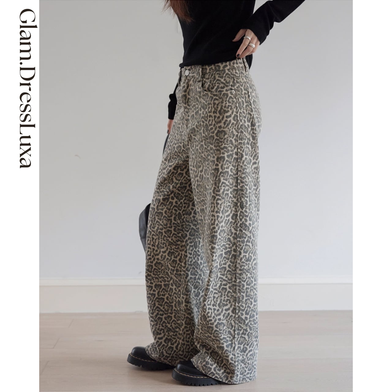 Leopard Wide Pants_P417