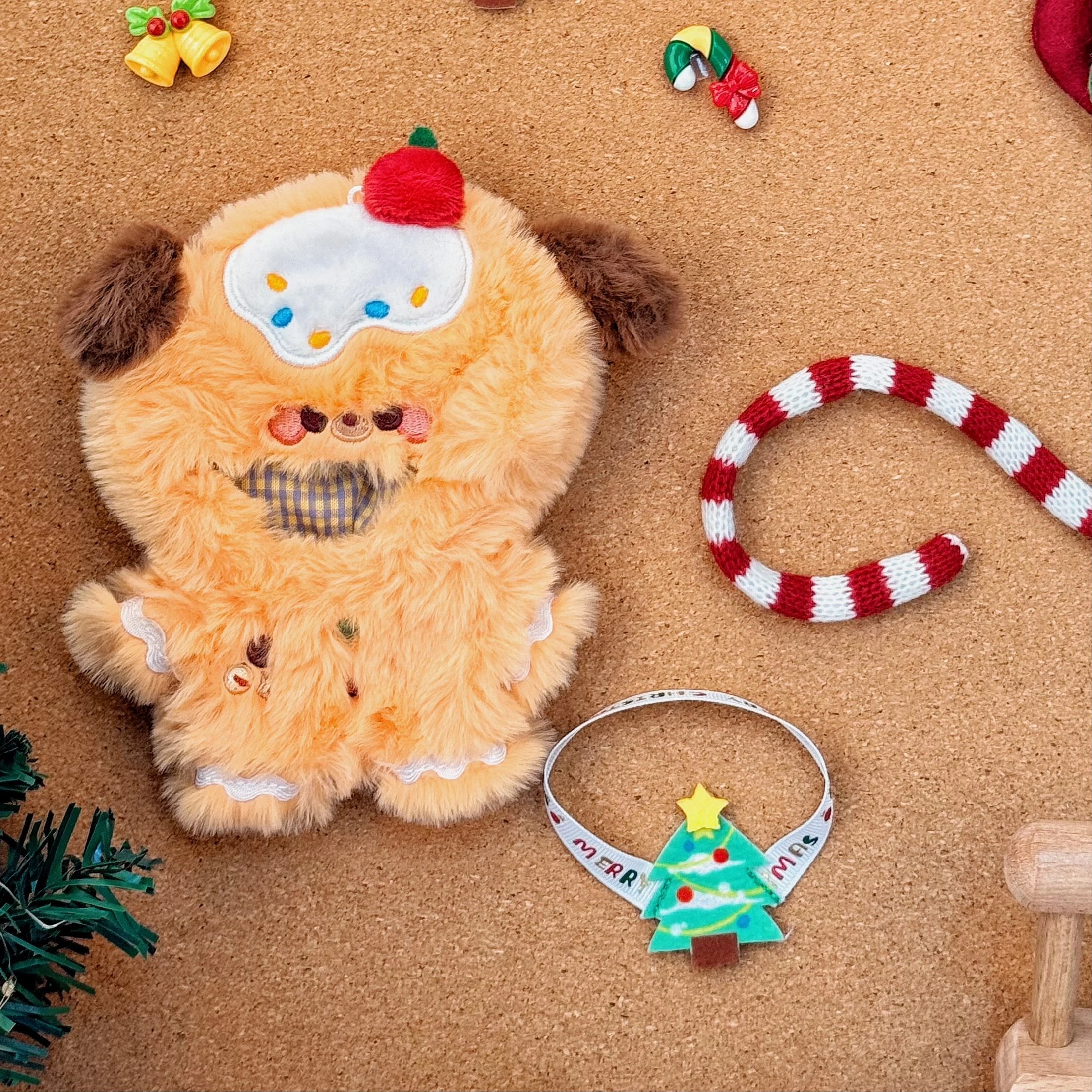✿10cm✿モフモフクリスマス ぬいぐるみ服セット labubu適用 綿人形