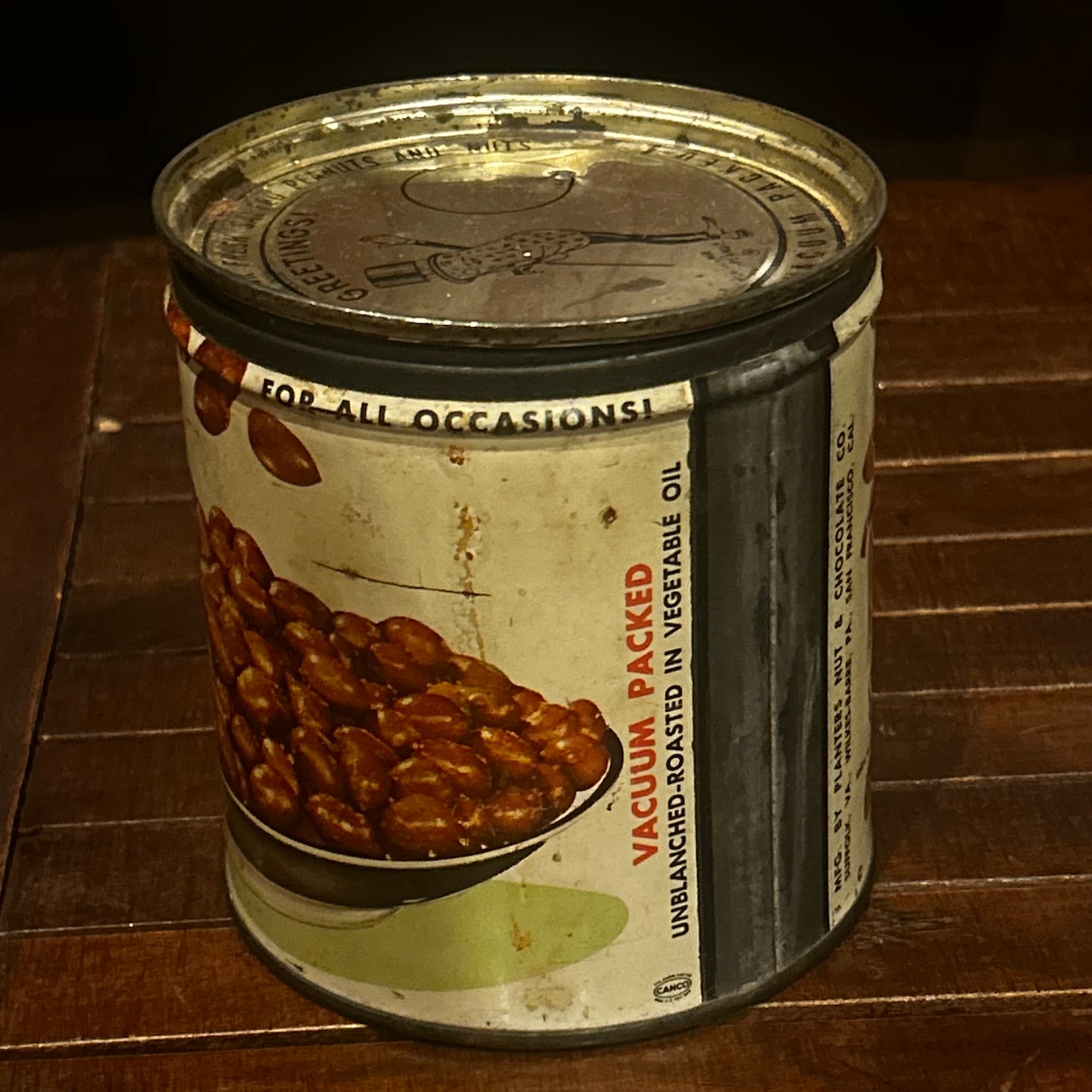 ミスターピーナッツ中型レア缶　T-578