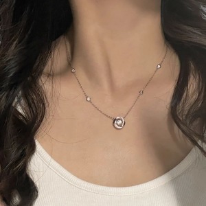 おしゃれ キラキラ セコイド クリスタル レディース ネックレス