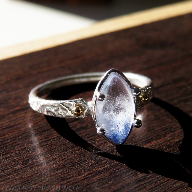 デュモルチェライト イン クォーツ・リング ＊ Dumortierite Ring 