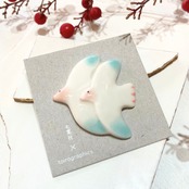 ハト　ブローチ