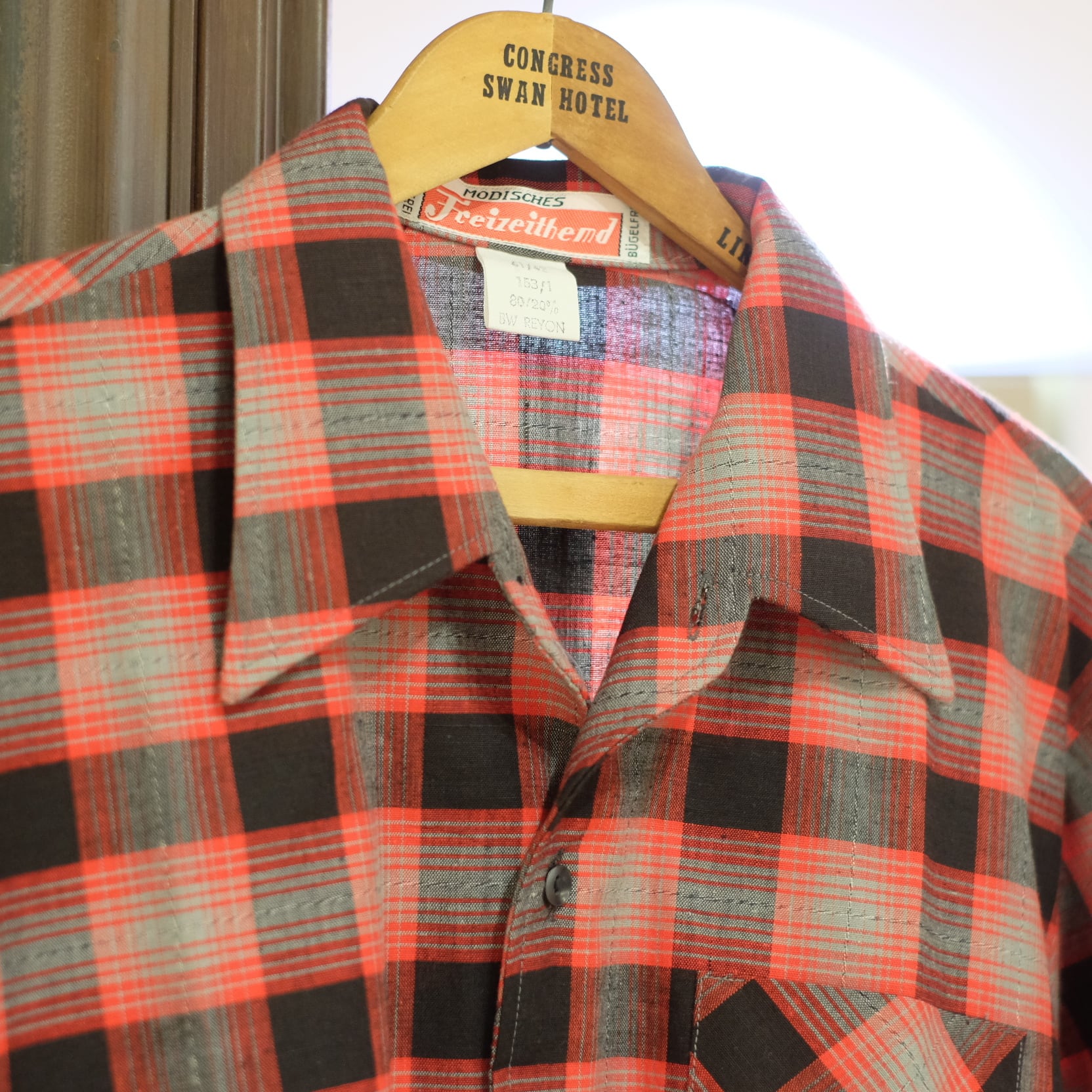 トップス 40s vintage cotton rayon shirt ヴィンテージ オープンカラー レーヨンシャツ【1940's