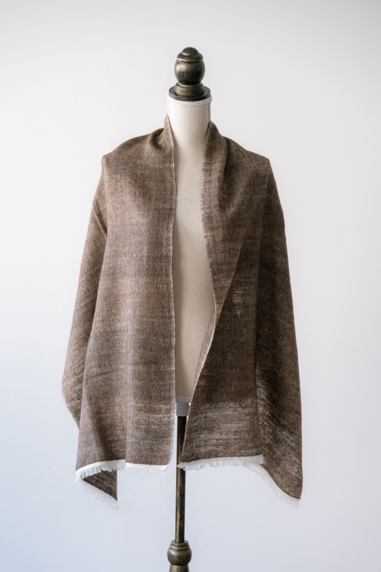 ORIENTAL GATE】パシュミナストール Genuine Pashmina ナチュラル