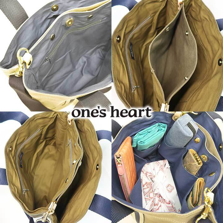 one's heart ワンズハート【ゴールドIVYテープNEO】2層トートバッグ