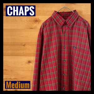 【CHAPS】 90s チェック柄 ラルフローレン RALPH LAUREN 長袖シャツ M アメリカ古着