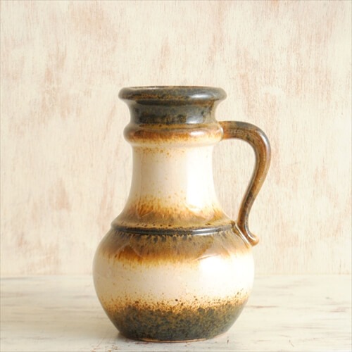 西ドイツ製 ヴィンテージ Scheurich窯 陶器の花瓶 Fat Lava 花器 一輪挿し ミッドセンチュリー期 フラワーベース アンティーク ig2153