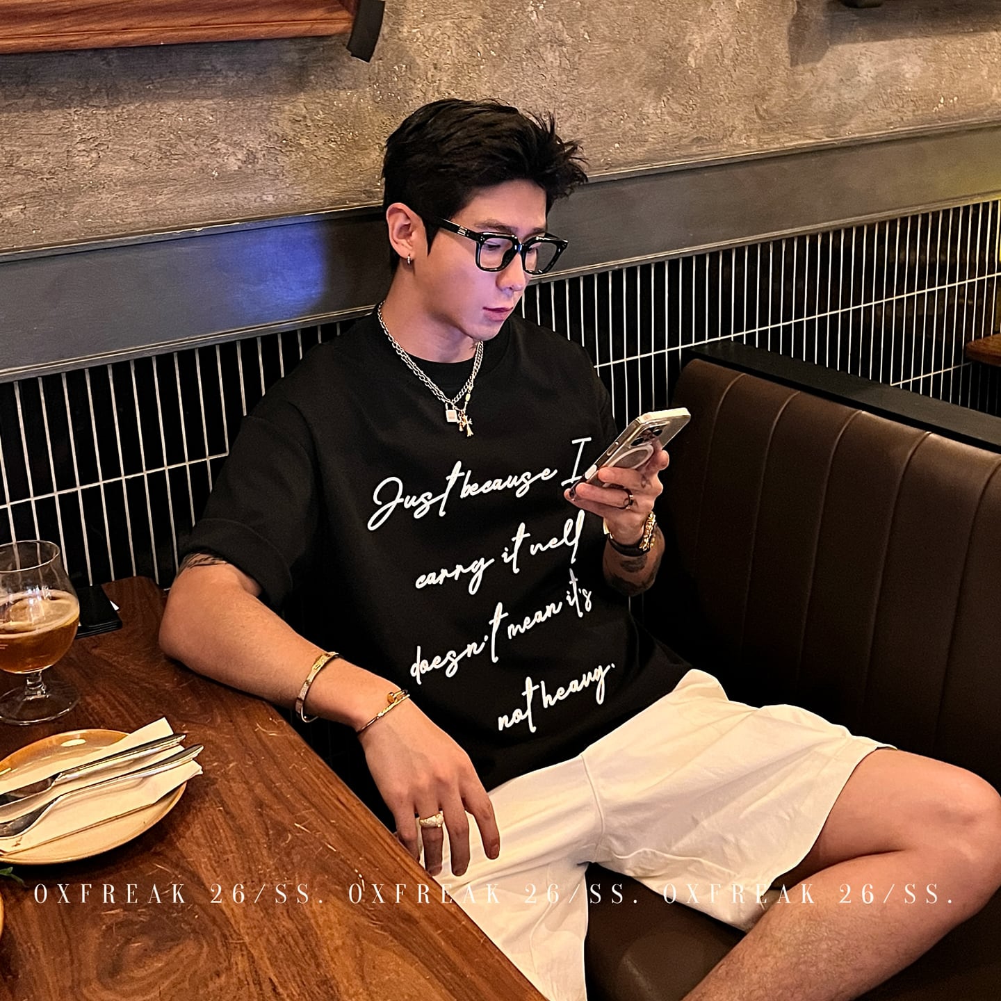 OXFREAK Script Message Oversized Tee スクリプト メッセージ