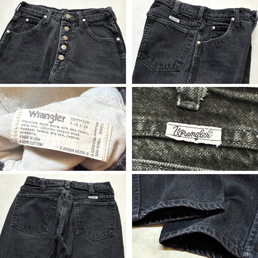 パンツ 古着 90~00年代 ラングラー Wrangler ブラックデニム 