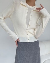 Knit with collar Cardigan T20109