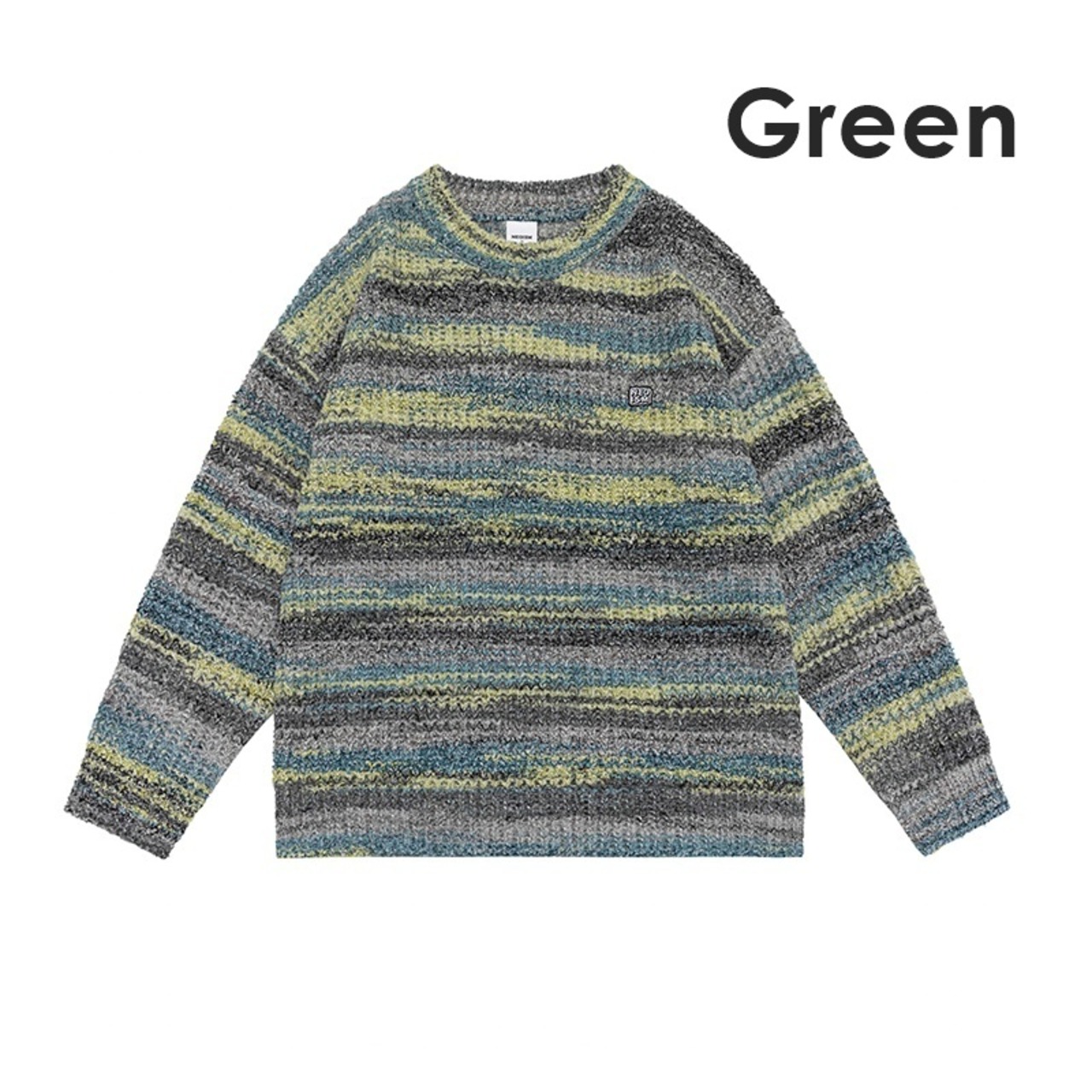 【UNISEX】 Stripe Rainbow Streetwear / ユニセックス ストライプ レインボー セーター