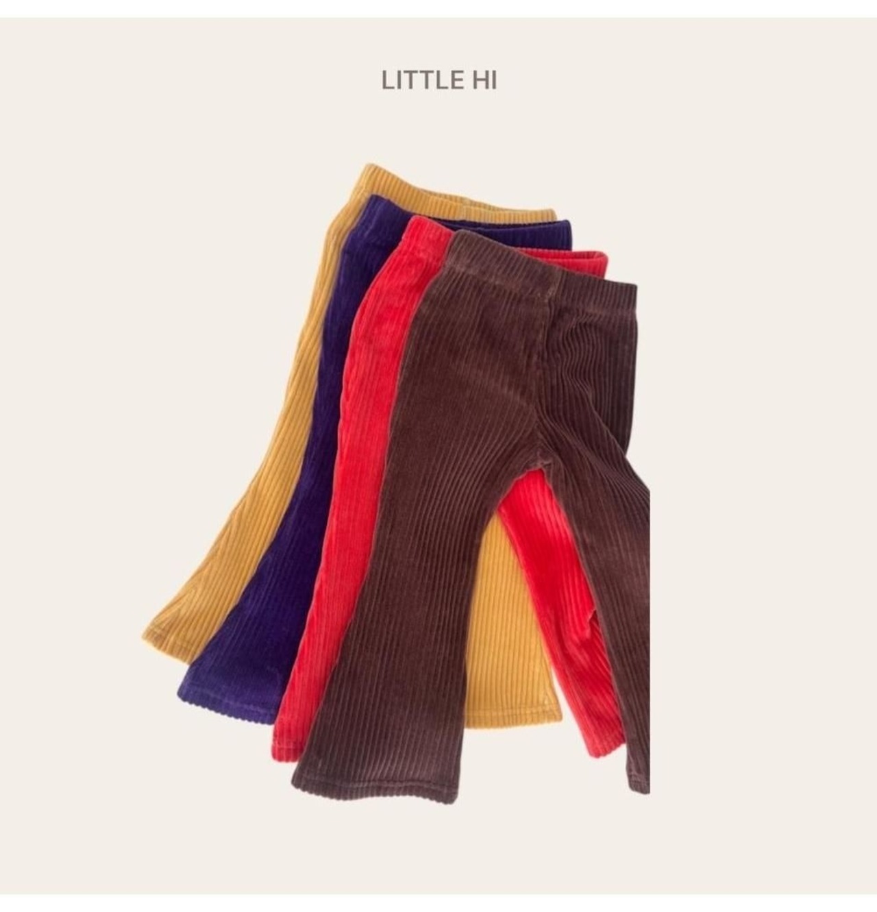 〖取寄〗韓国子供服 / 26winter / Little Hi / ベロアポップブーツカットパンツ / キッズ *XS~XL*