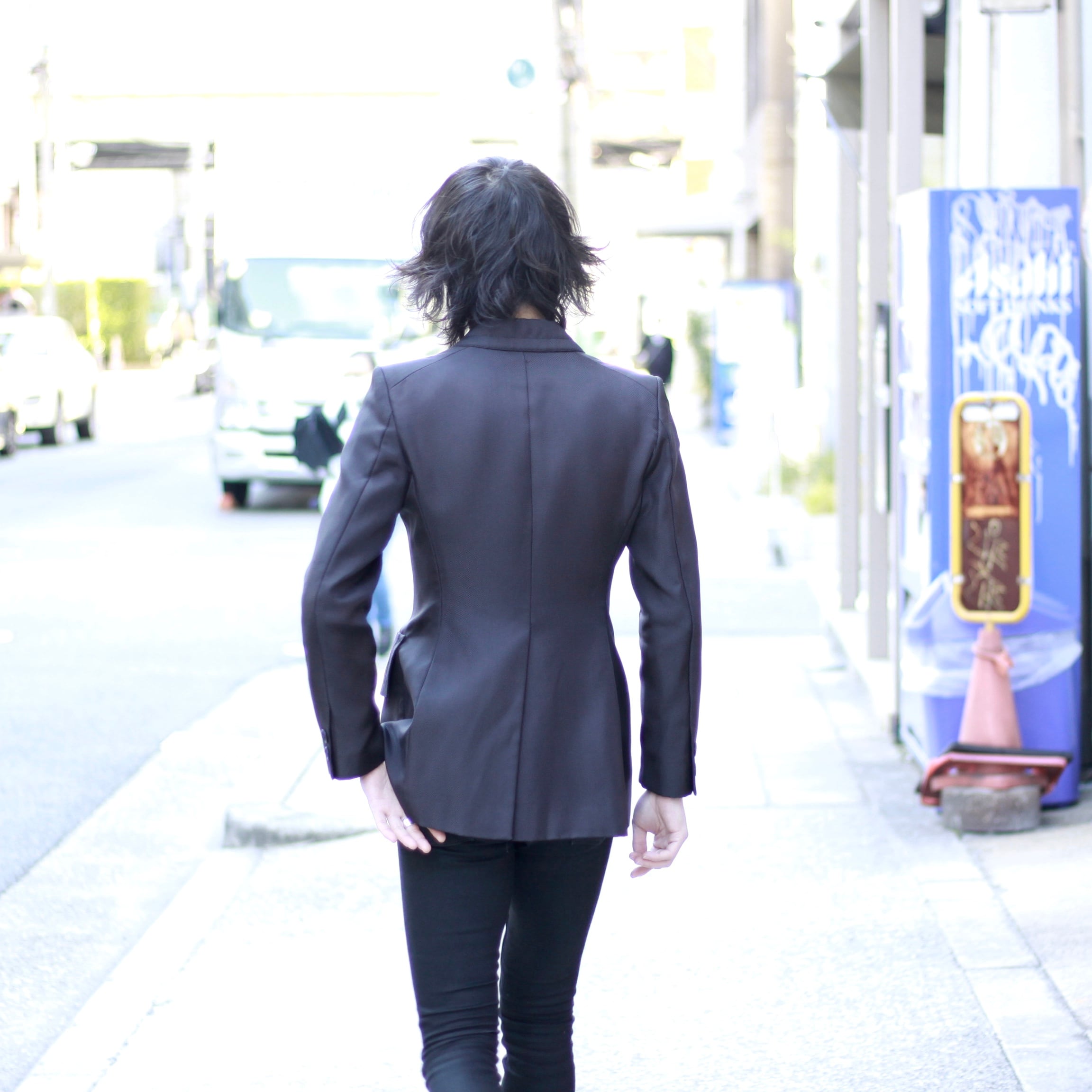 0750. DIRK BIKKEMBERGS HOMMES Nylon tailored jacket ダーク 