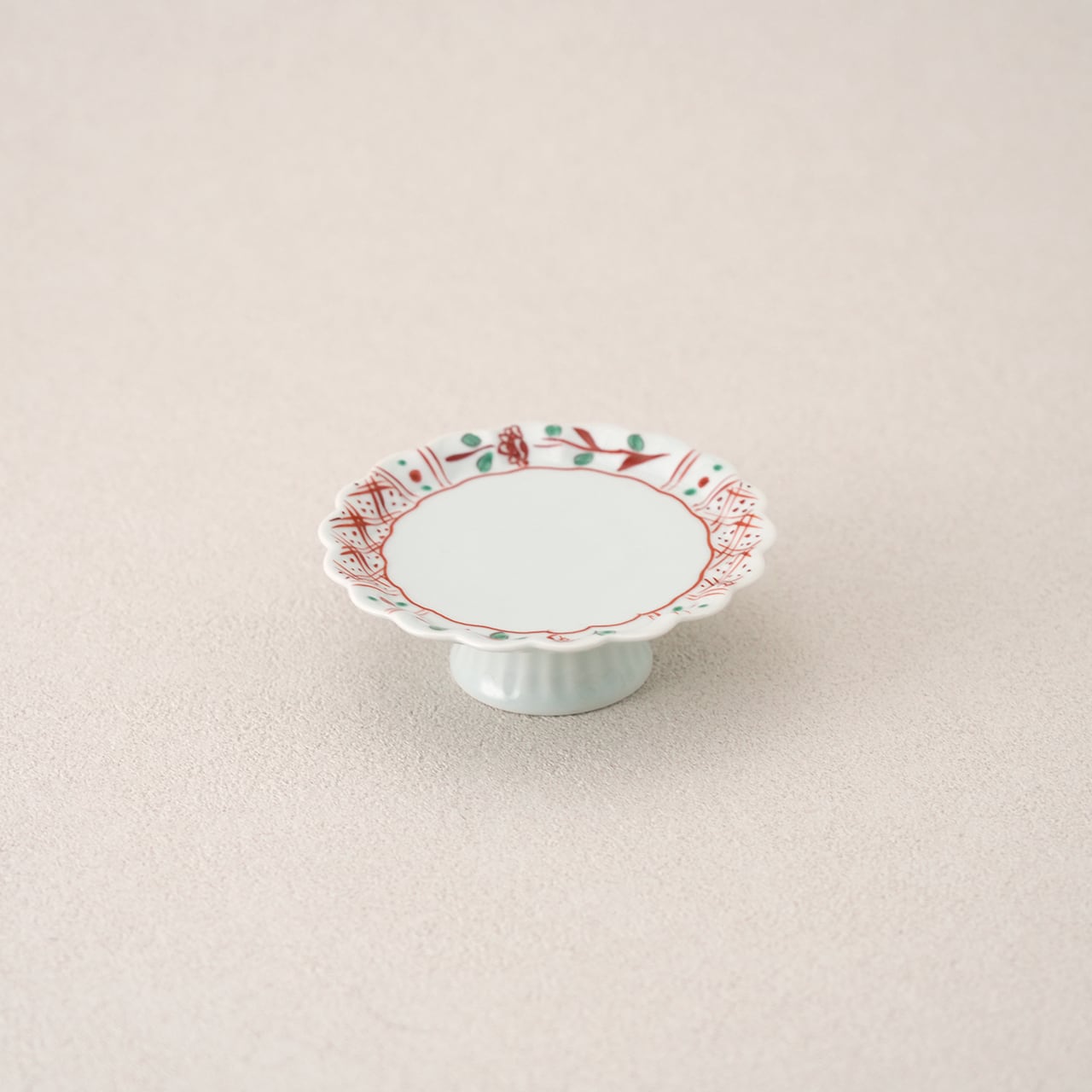 皓洋窯］フラワーコンポートS（赤絵花地紋） | フラッグス