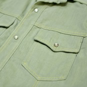 70's cotton shirt jacket lime green