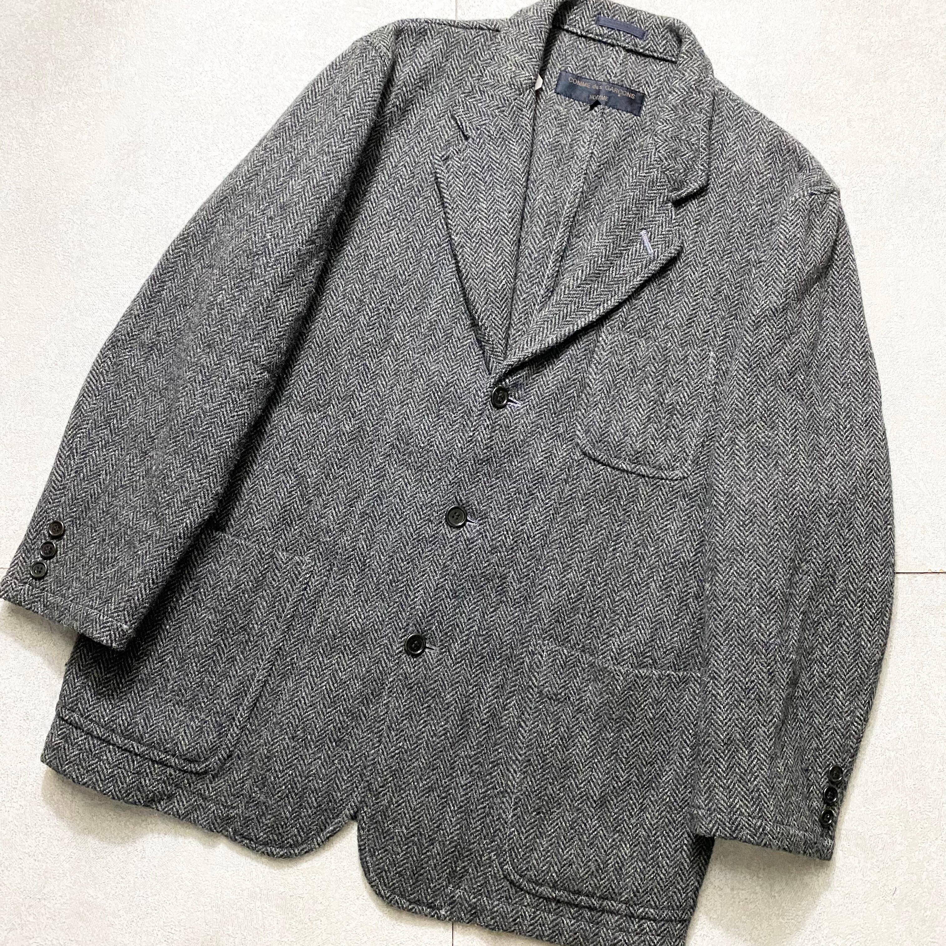 AD1995 COMME des GARCONS HOMME herringbone pattern wool tailored 