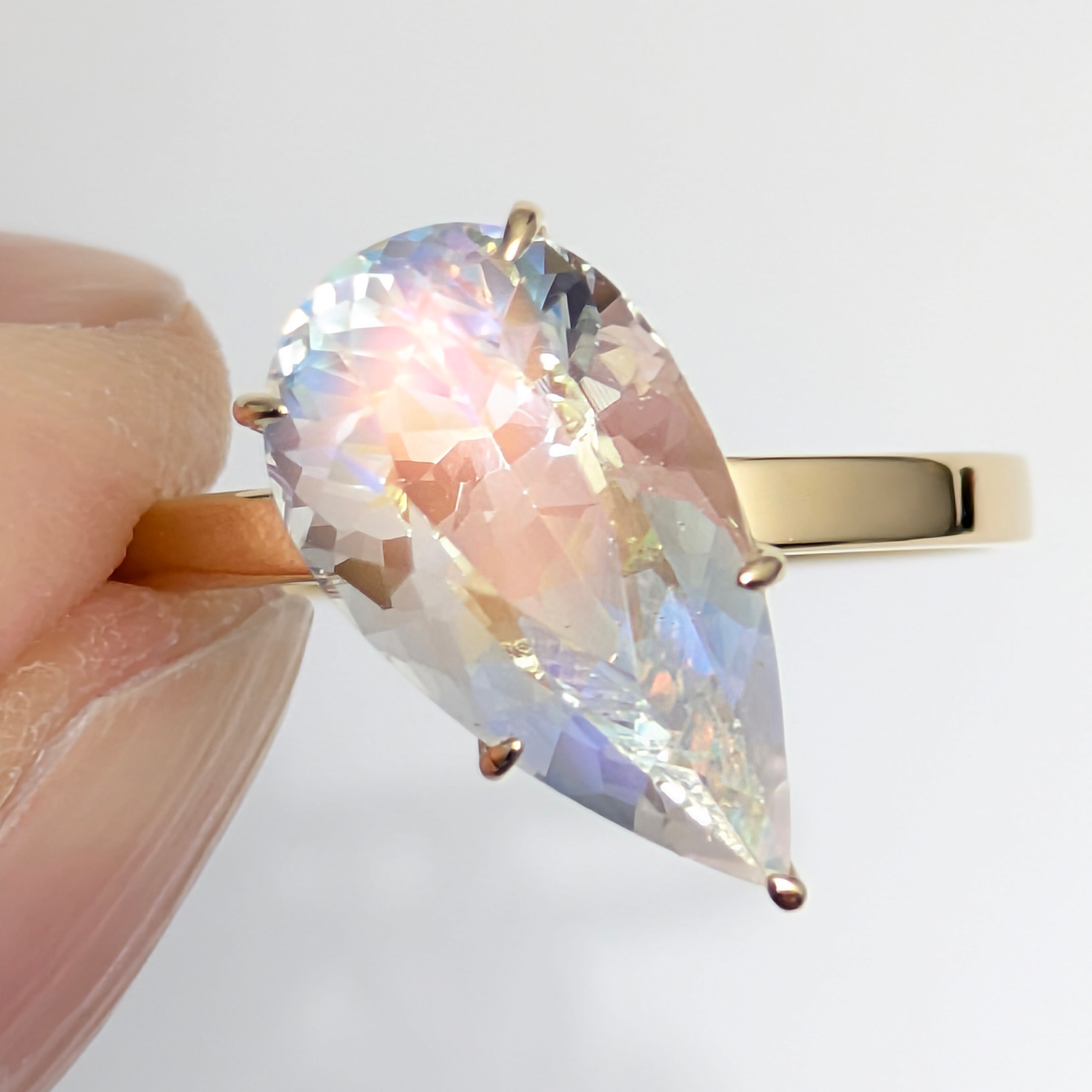 K18 ムーンストーンリング マダガスカル産 ムーンストーン 3.28ct