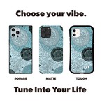 受注生産 iPhoneケース 水色背景の同心円護符柄｜幾何学シンボル TALM077B