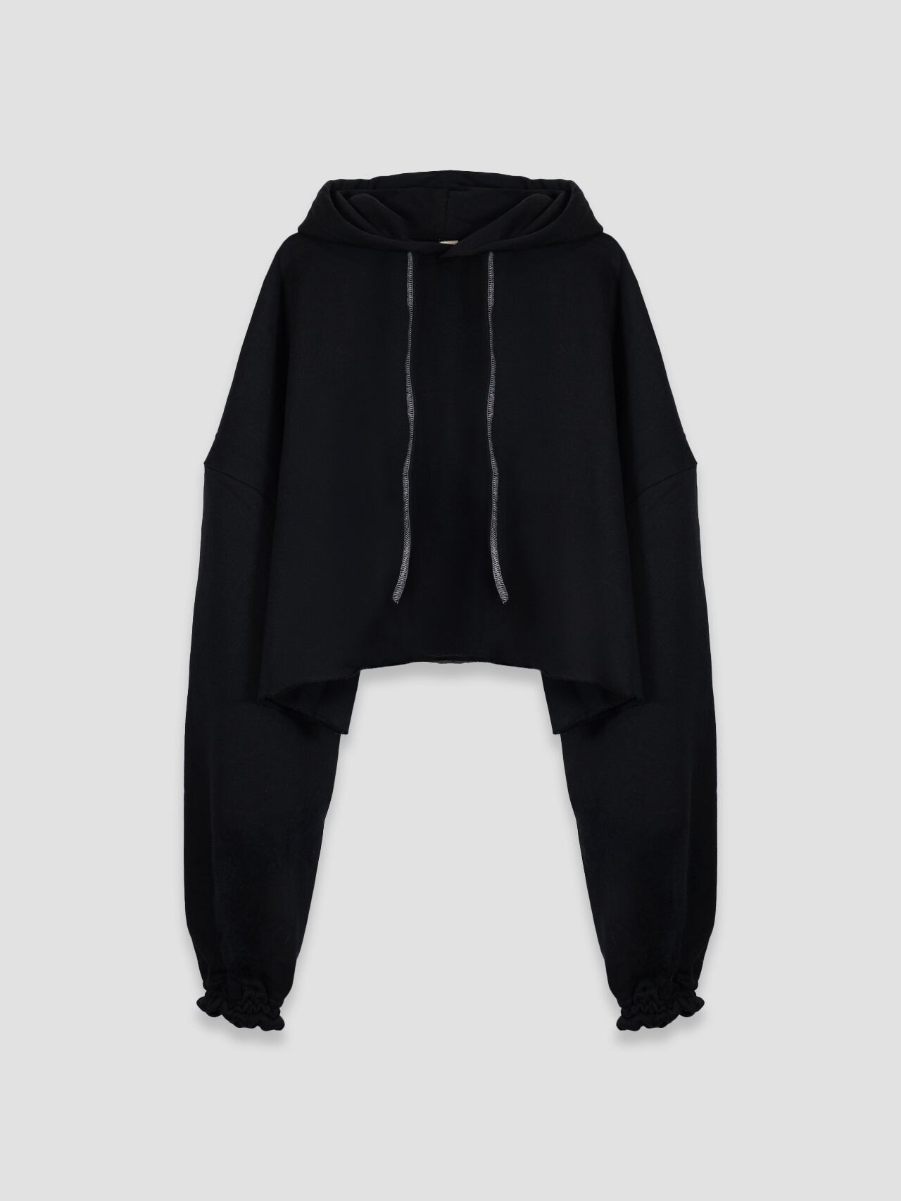 SHINYAKOZUKA | 25SS ORDINARY SHORT GIANT HOODIE (COLOURLESS BLACK 