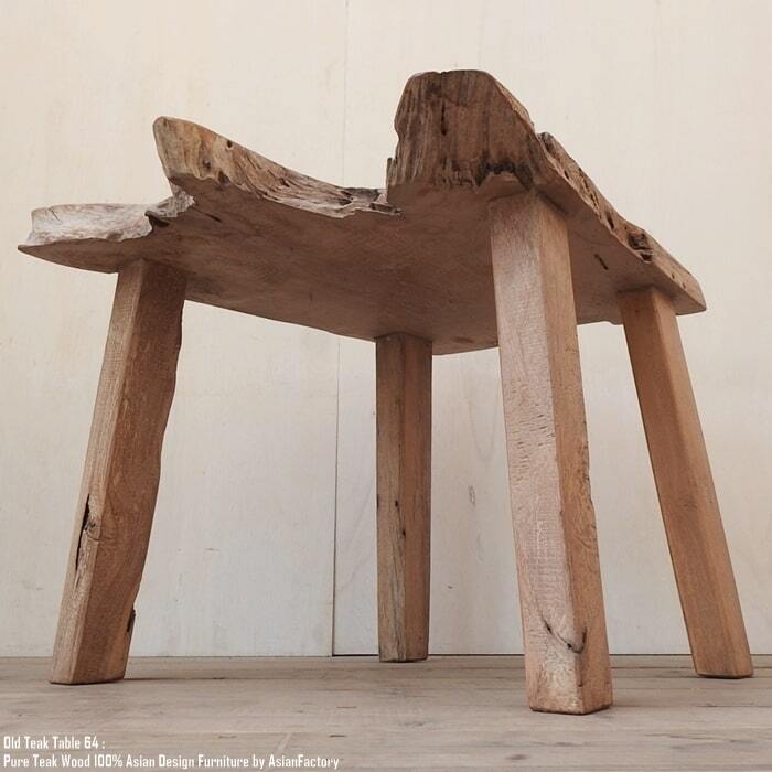 オールドチークテーブル 一枚板  ローテーブル 木製 ウッド