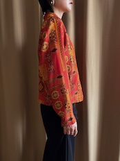 oriental pattern china button shirt-5213-4