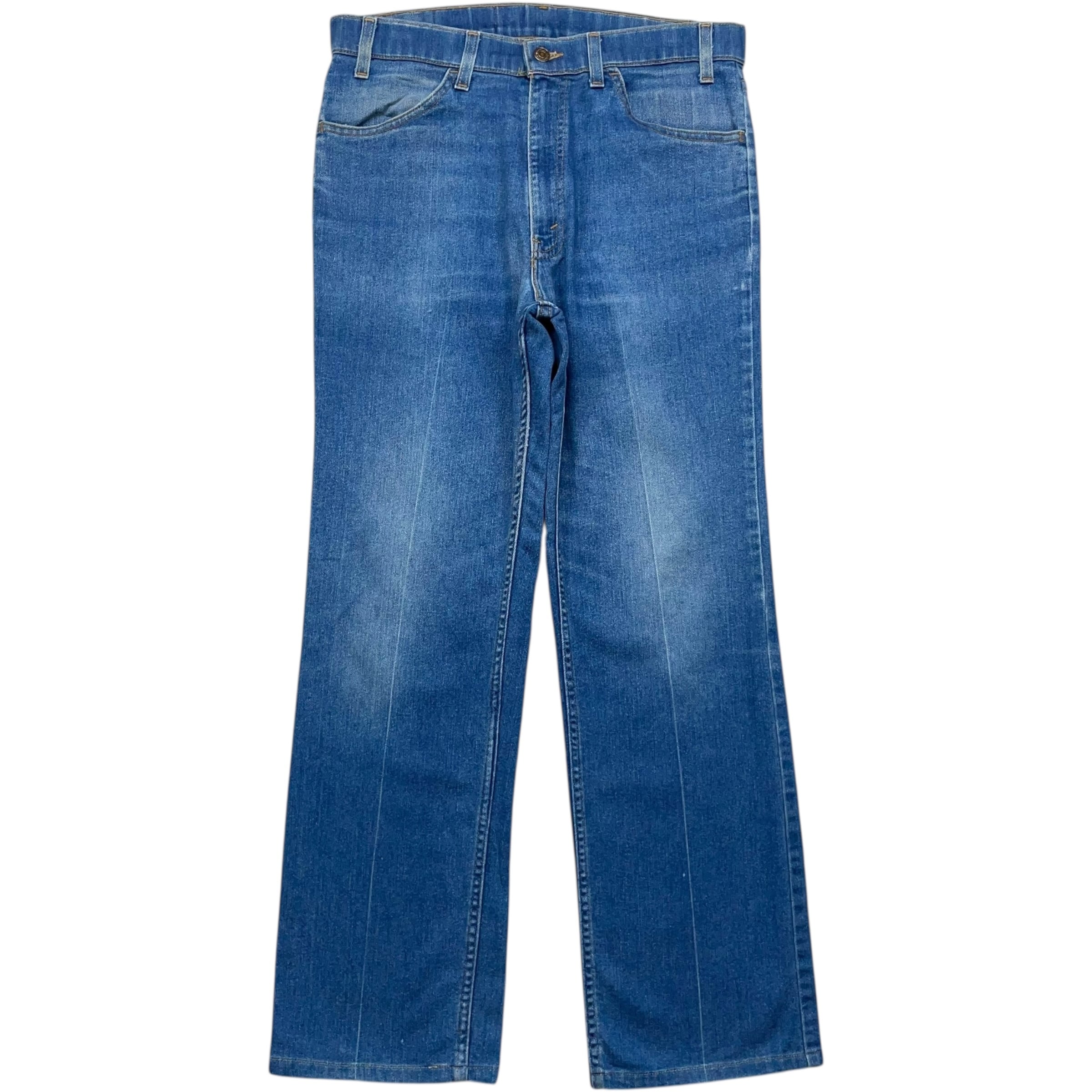 《実寸 W33L30》 Levi's リーバイス ACTION JEANS デニムパンツ センタープレス ブルー 色落ち USA製 90年代 vintage no.7720