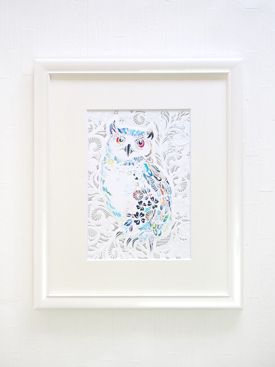 切り絵原画 フクロウ 平石智美online Shop