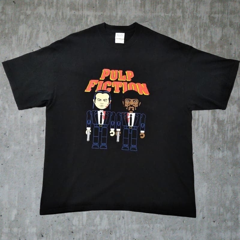 古着 パルプ・フィクション Tシャツ XXL 黒 レゴ 映画T ムービーT