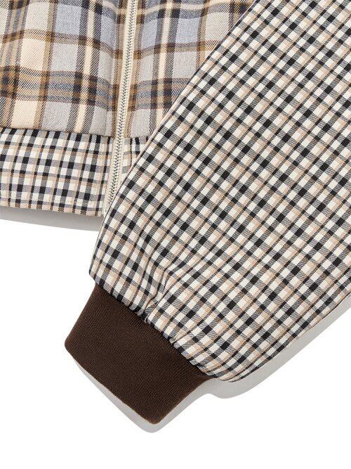 ☆xooos 着用！！【GLOWNY】RUSSELL PLAID BLOUSON (BROWN PLAID) | もごつ