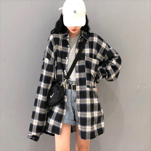 チェックシャツ着回しコーデ Lamitte Deco トレンド 韓国ファッション ショップ Base店