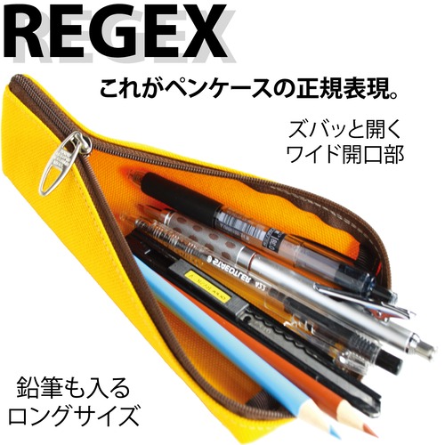 REGEX  たっぷり入り中もよく見える！！ペンケース