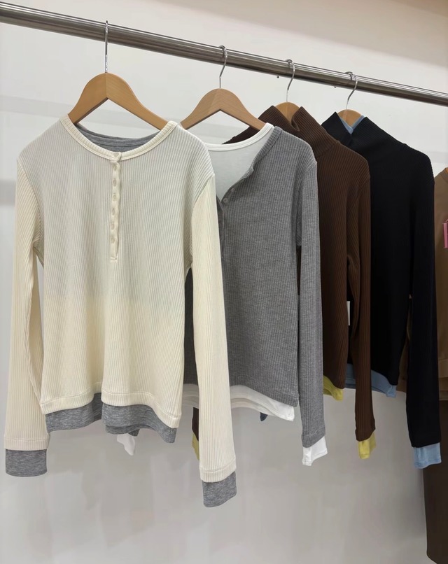【le vent souffle】リネンミックス　ノーカラー7部袖ブルゾン　S022