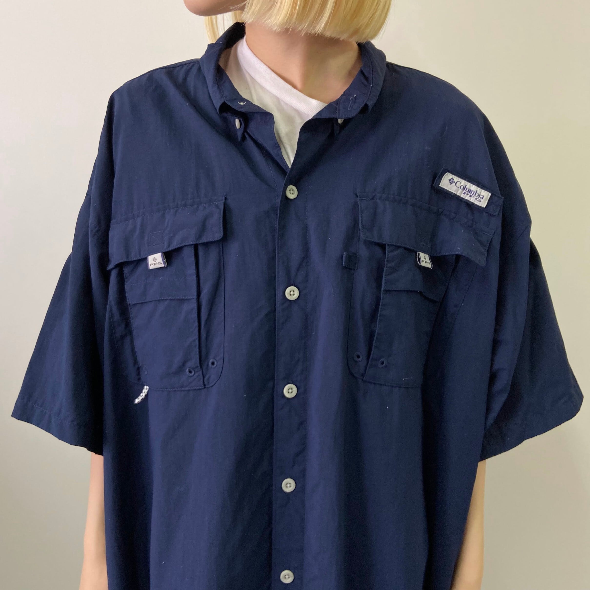 Columbia PFG コロンビア 半袖 フィッシングシャツ メンズXL 古着