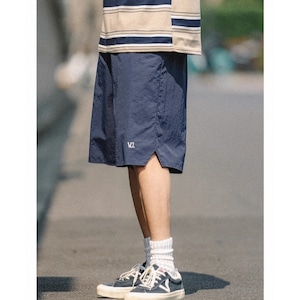 Minimal logo side slit shorts 1357