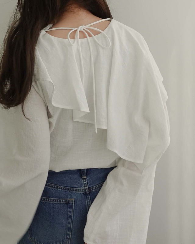 AM410106 2way cotton frill blouse【re stock】