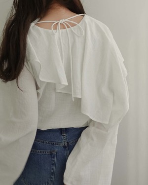 AM410106 2way cotton frill blouse【予約商品/5月下旬入荷】【残りわずか】