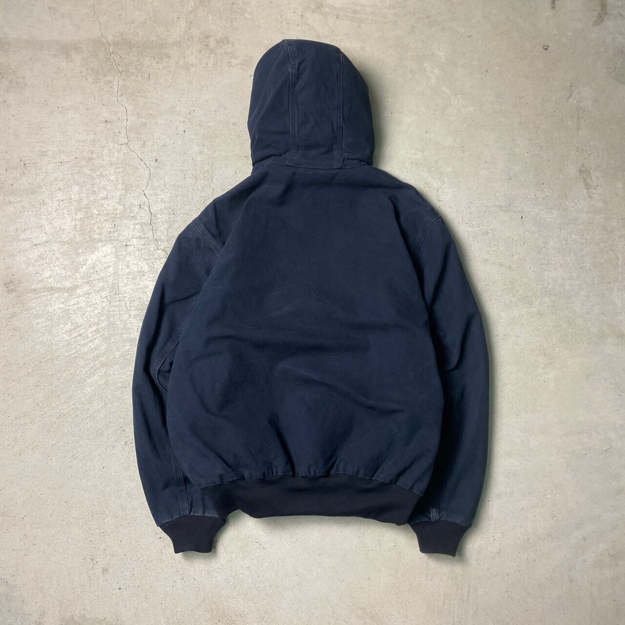 27]メキシコ製カーハート レザーロゴフルジップ ダック地ジャケットブルゾン古着 00年代 Carhartt カーハート ダック地 アクティブジャケット メッシュ