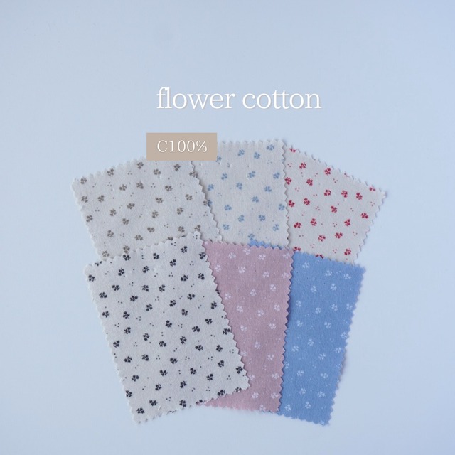 （お取り寄せ)flower cotton　韓国生地