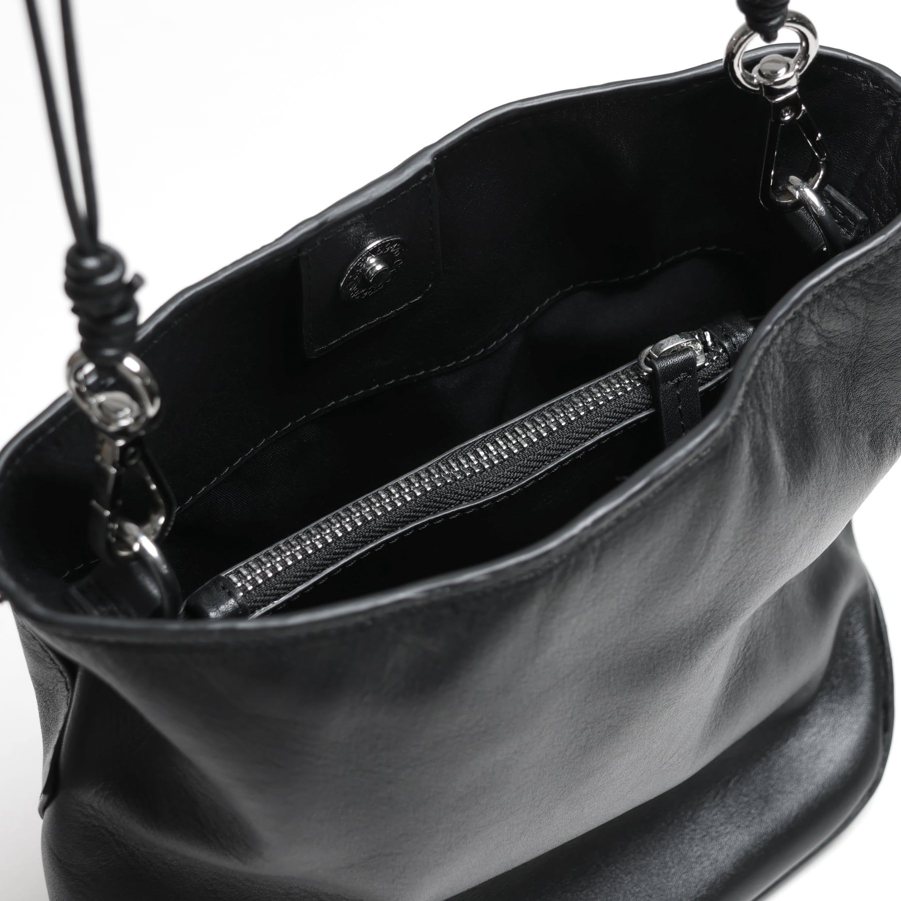 real leather warped bottom 3way bag [wam8] / Y2412ARB64 | YArKA