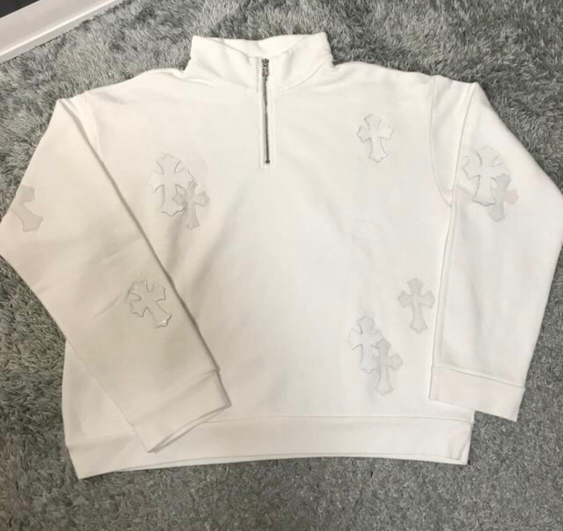 CHROME HEARTS クロムハーツ クロスパッチ クルーネック スウェット ZIP