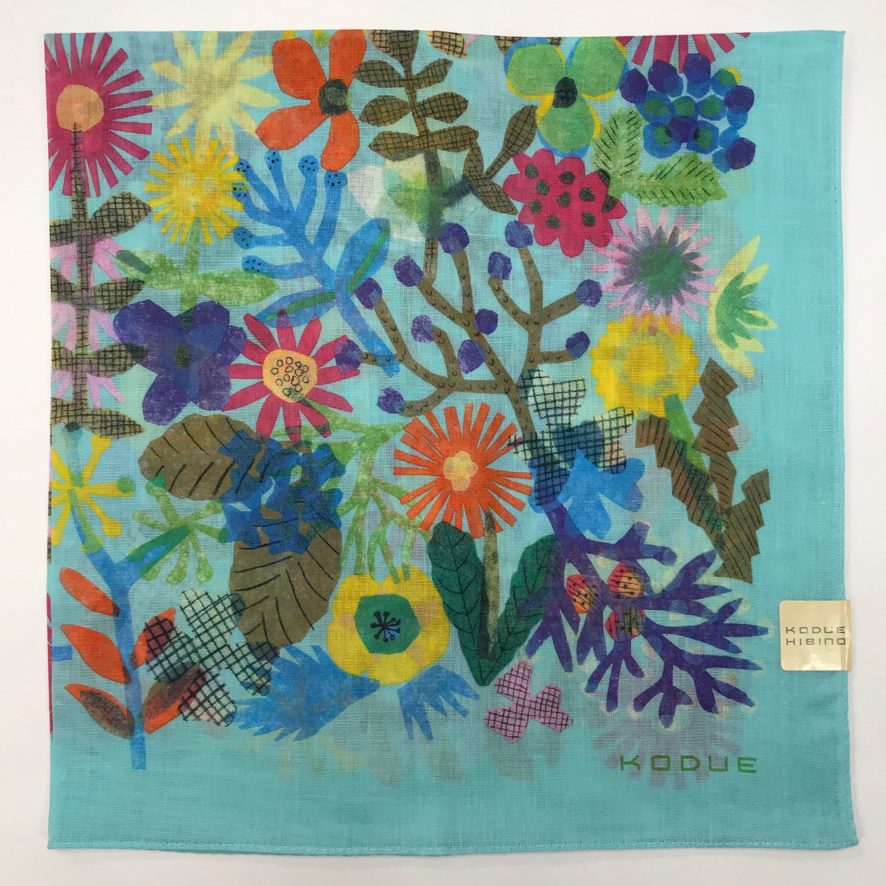 ひびのこづえ ハンカチ「FLOWERS」（サックス） | TOKYO ARTIST MANSION