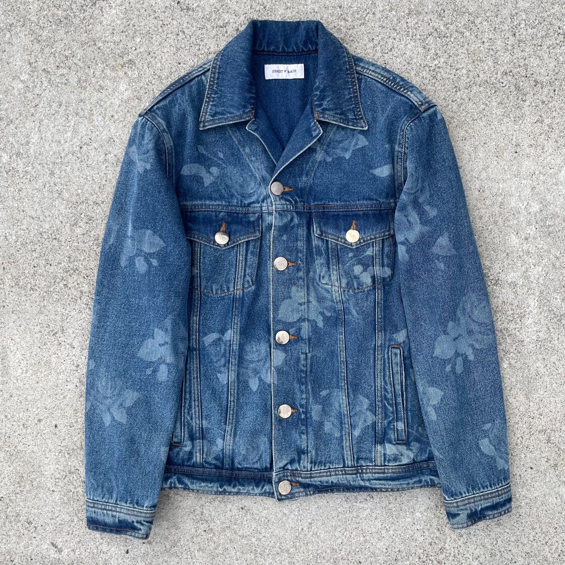 22ss ERNEST W BAKER Flower denim jacket | Pay ID