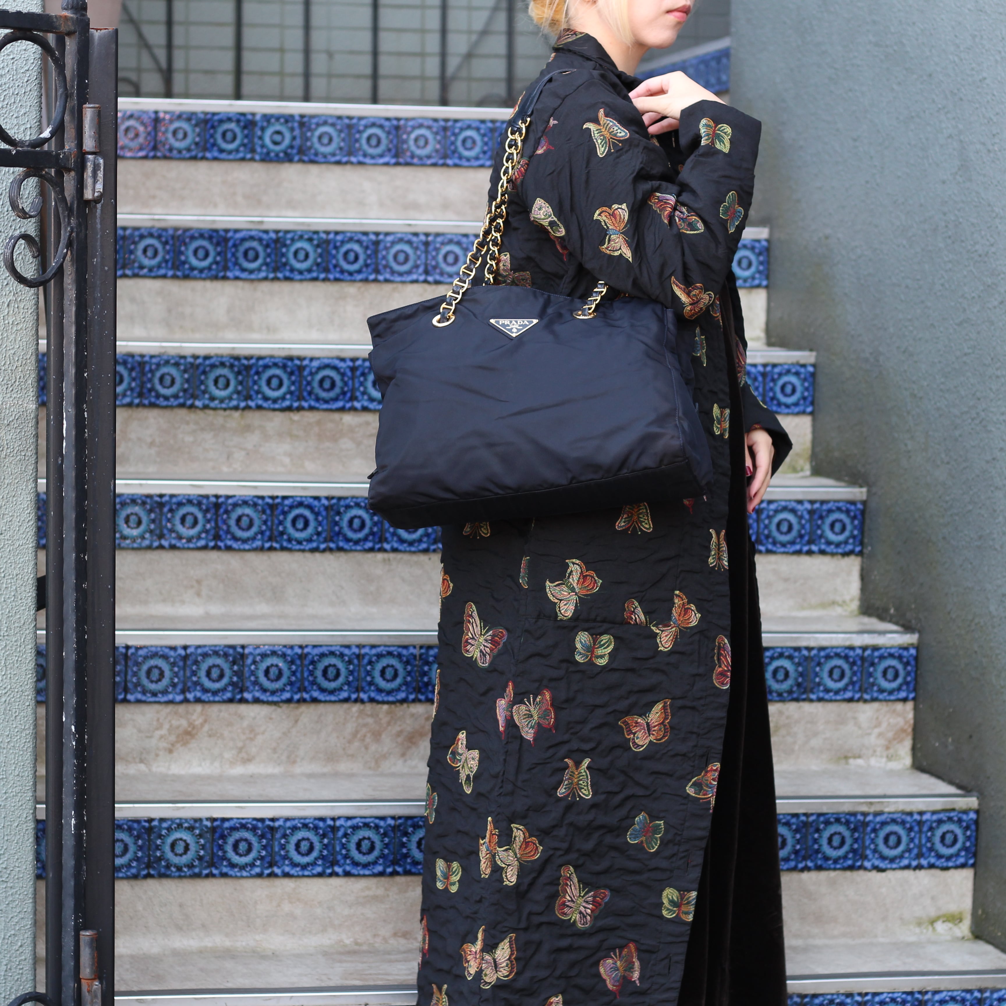 PRADA QUILTING NYLON CHAIN SHOULDER BAG MADE IN ITALY/プラダ PRADA QUILTING NYLON CHAIN SHOULDER BAG MADE IN ITALY/プラダ
